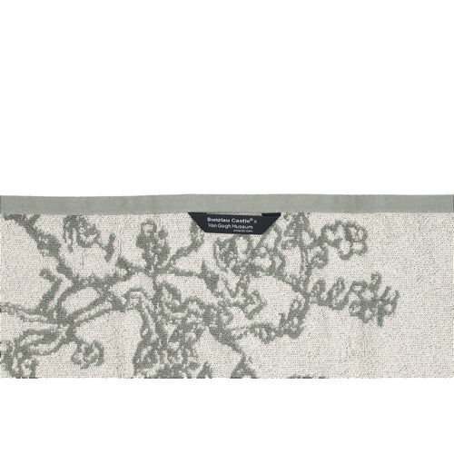 Bunzlau Castle Luxe Keukendoek en Theedoek - Van Gogh Museum - Almond Blossom Donkergroen - 100% biologisch GOTS katoen - keukentextiel set - vtwonen shop