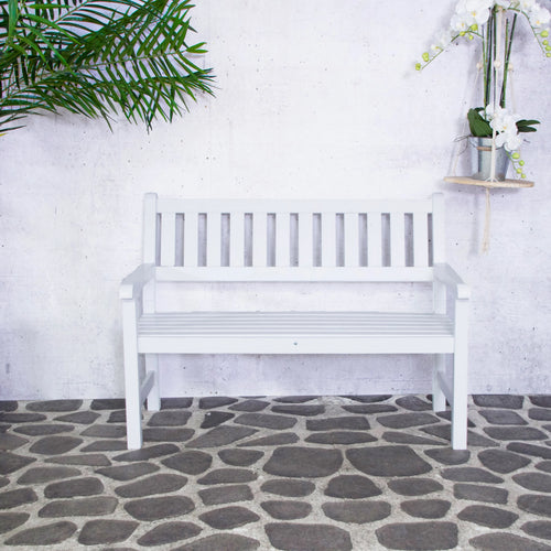 SenS-Line - Bordeaux Tuinbank 126cm - 2-zits - Wit
