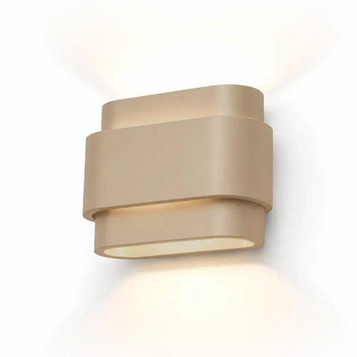 Artdelight wandlamp Metz - 2 lichts - 9  x 16   cm - champange