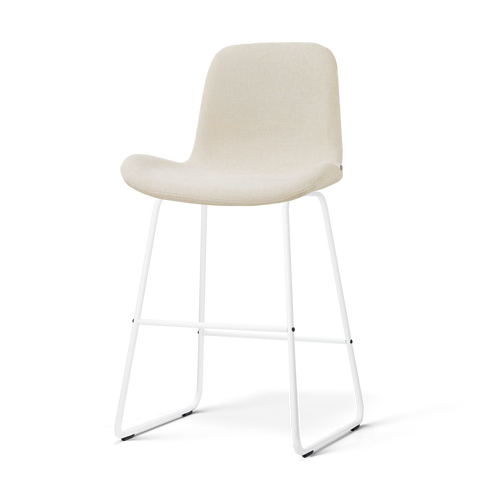 Nolon Nino-Fé barkruk cottonbeige - wit onderstel - 65 cm - vtwonen shop