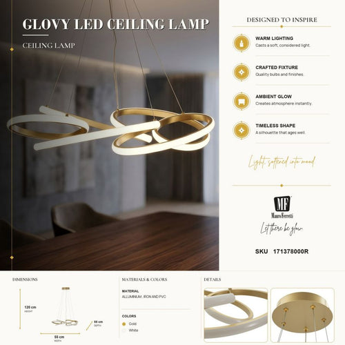 Mauro Ferretti led-lamp - 55x120 cm - goud