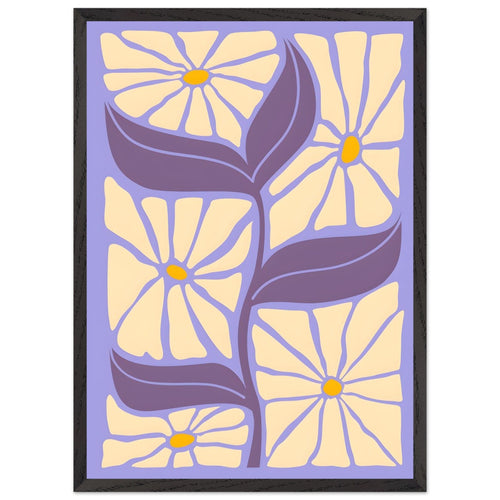 Artfulprints Poster met Lijst Matisse - Floral form   - 50x70 cm - Paars