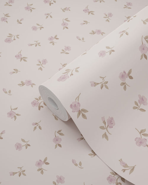 ESTAhome behang vintage bloemetjes paars - 50 x 900 cm - 132222