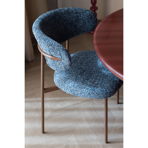 Housecraft Living Claes Eetkamerstoelen Gemêleerd Blauw - Set van 2