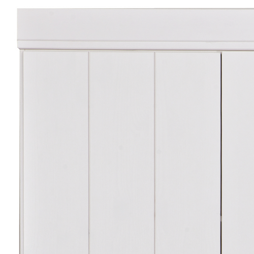 WOOOD kledingkast 3-deurs met lade Connect - Grenen - Wit - 195x140x53