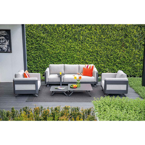 Garden Impressions loungeset Medellin donker grijs 5-delig