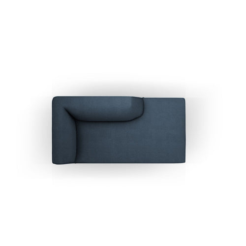 Cosmopolitan Design - Ligstoel rechts Siena structurele stof marineblauw - 181x93x69cm