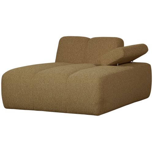 WOOOD chaise longue element rechts Mojo - Bouclé - Geel -74x162x122cm - vtwonen shop