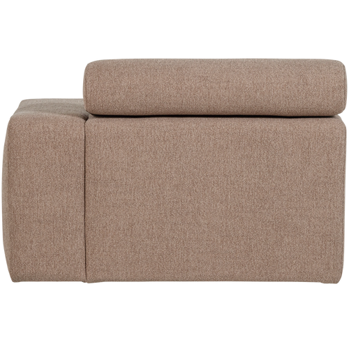WOOOD chaise longue element arm rechts Novi - Polyester - Taupe - 86x109x173 - vtwonen shop