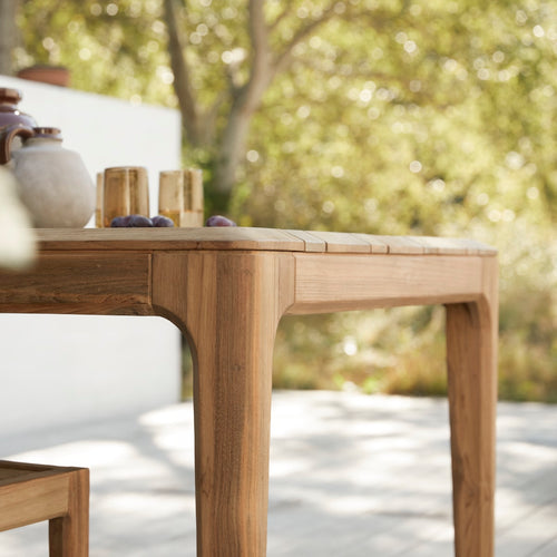 Tikamoon  Tuintafelset van gerecycled massief teakhout 4 stoelen - Naturel