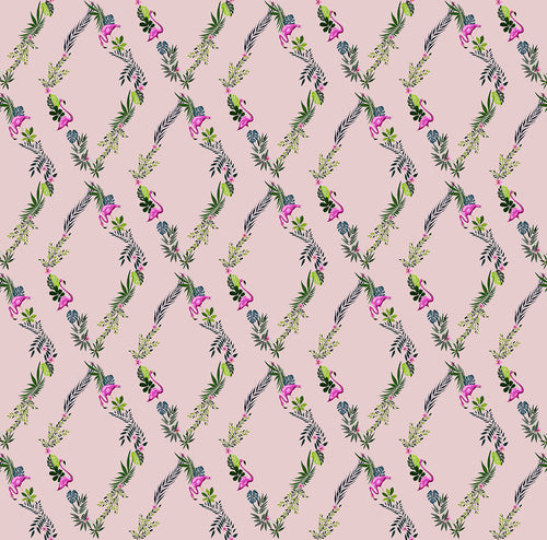 Walls4You behang tropische planten oudroze en groen - 53 cm x 10 m - 640106 - vtwonen shop