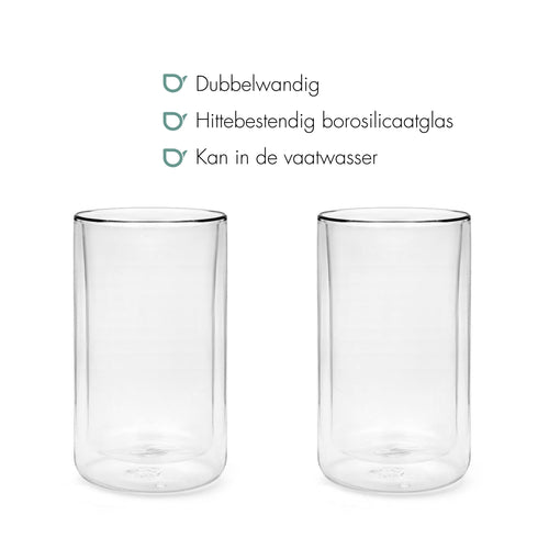 Bredemeijer -Dubbelwandig glas San Remo 400ml s/2 - vtwonen shop
