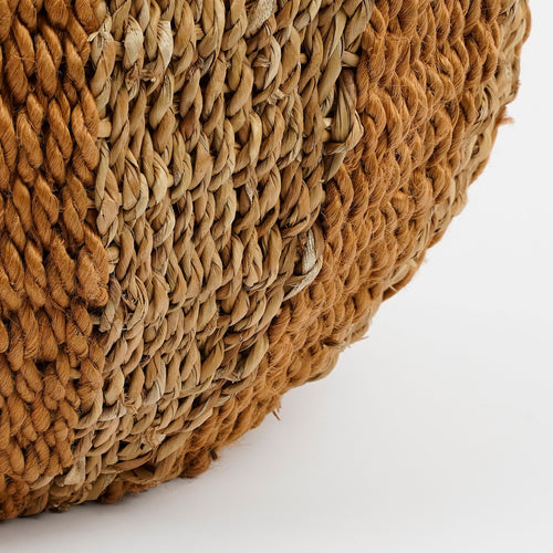 Mica Decorations Tacoma Opbergmand met Deksel - H47 x Ø50 cm - Jute - Geel - vtwonen shop
