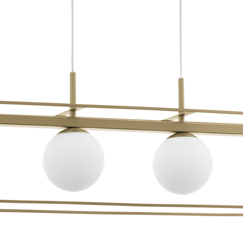 EGLO hanglamp Vallaspra - e14 - 91 cm - goud/wit
