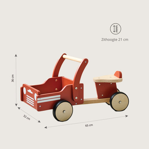 Petite Amélie HOUTEN BAKFIETS - Multiplex - rood