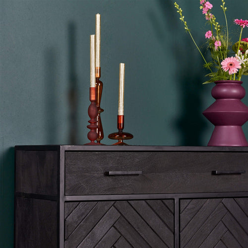 StarFurn Kabinetkast New York - Zwart Hout - 100x40x115cm - vtwonen shop