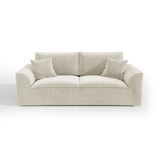 Sia Home - Bank PURE - getextureerd fluweel crème 210cm