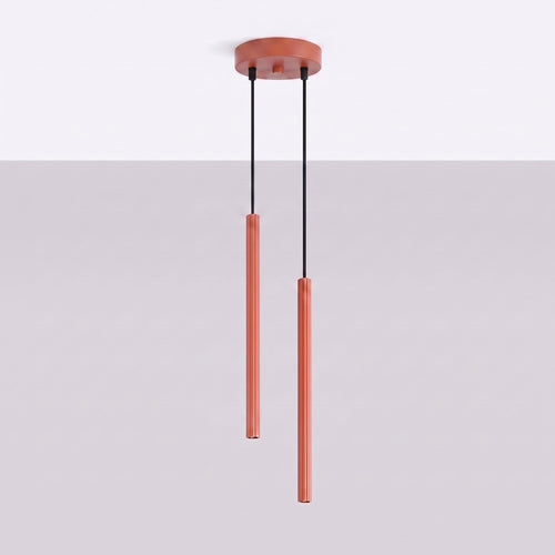 Sollux Lighting Hanglamp ARCHE 2P rode oker - 15x15x118cm