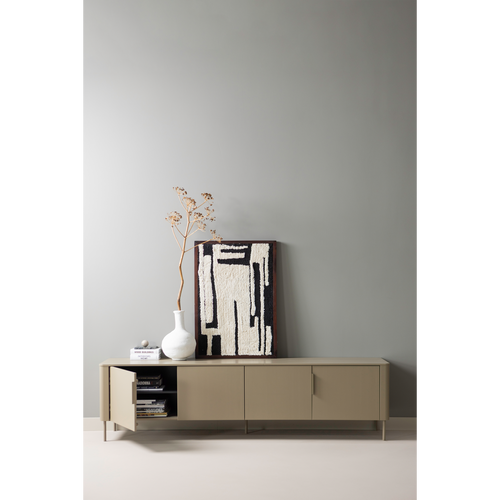 WOOOD tv meubel Gunnar - Grenenhout -  Mud/Bruin - 56x200x44