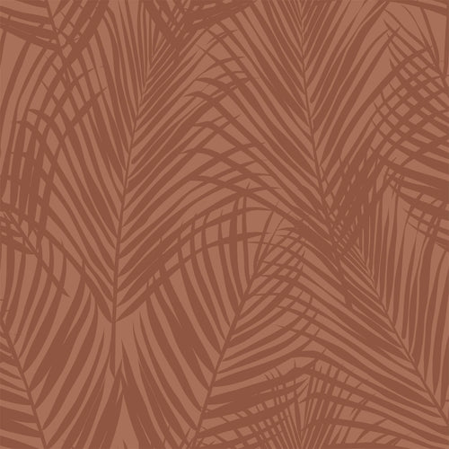 ESTAhome behang palmbladeren terracotta - 53 cm x 10.05 m - 139370