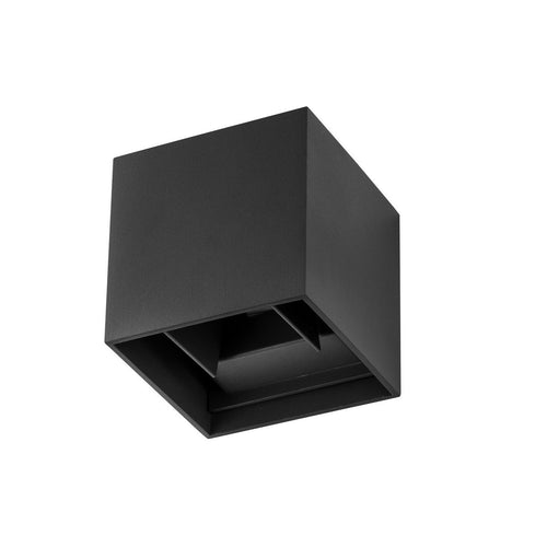 Merano Chicago 2-lichts up-down wandlamp voor buiten zwart aluminium LED 2x3W 510Lm 3000K verstelbaar IP54