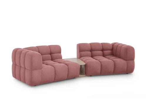 Cosmopolitan Design Modulaire bank Sky 2-zits, flueel, zalm - 148x280x70cm