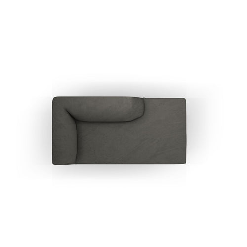 Cosmopolitan Design - Ligstoel rechts Siena ribfluwelen donkergrijs - 181x93x69cm