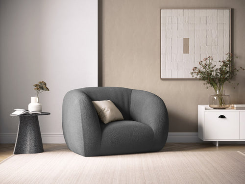 Cosmopolitan Design Fauteuil Essen boucle, donkergrijs - 95x130x86cm