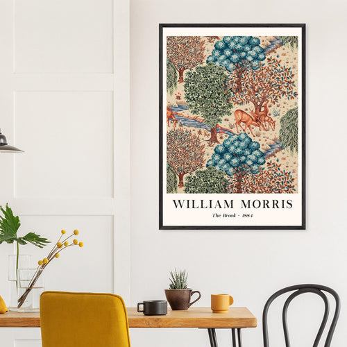 Artfulprints Poster met Lijst William Morris - The brook   - 70x100 cm - Meerkleurig