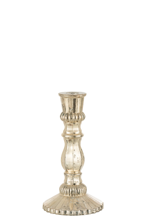 J-Line kandelaar Oriental - glas - zilver - large
