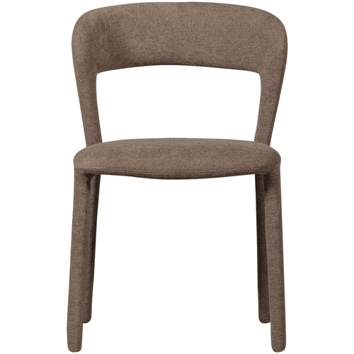 WOOOD eetkamerstoelen Noble - Polyester - Taupe - Set van 6 - vtwonen shop