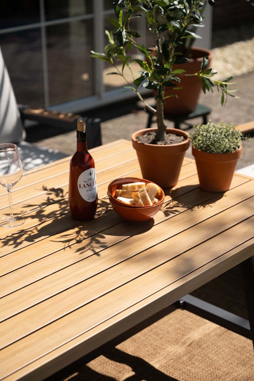 Elati lounge-dining sofa set-4-dlg.-c. black - sand - light teaklook - vtwonen shop