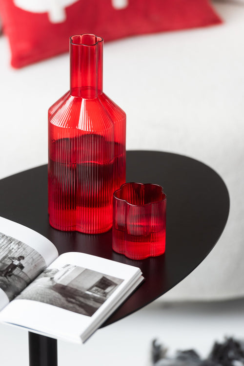 J-Line karaf Fiore - glas - rood