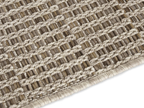 Flatweave In- & Outdoor carpet Dreux natural-brown in Handmade-Look 120x170 cm - vtwonen shop