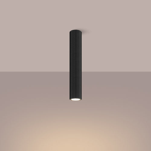 Sollux Lighting Plafondlamp KARBON 40 zwart - 6,5x6,5x40cm