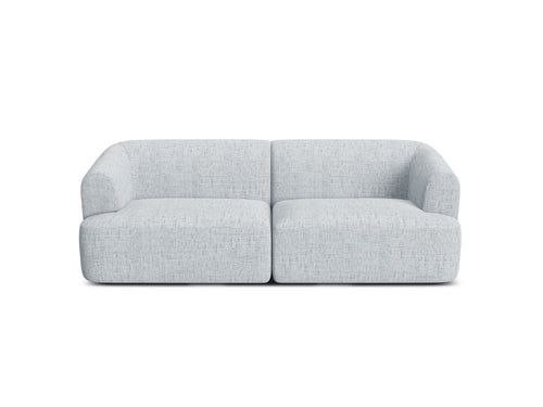 Cosmopolitan Design Modulaire bank Campi 3-zits, structurele stof lichtgrijs - 90x220x70cm