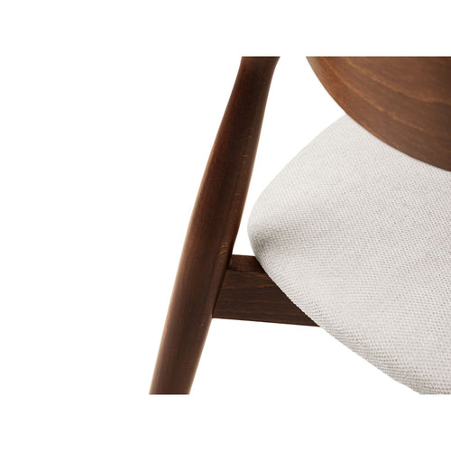 Set van 2 stoelen Leon chenille ivoor - 48x47.5x79cm