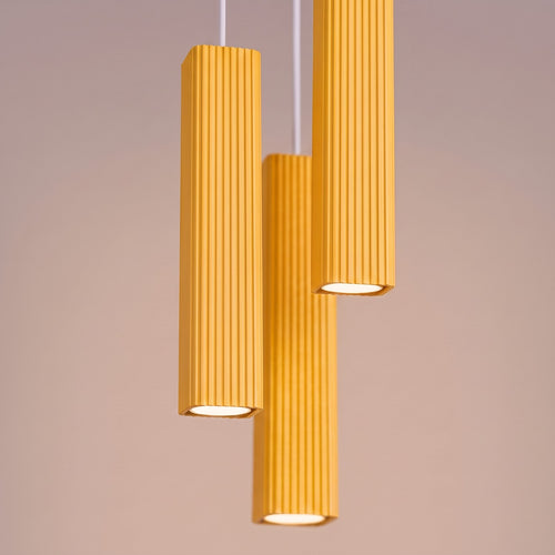 Sollux Lighting Hanglamp RAYO 3P geel - 20x20x108cm