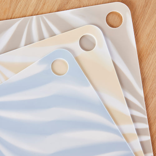 OYOY Placemats set van 2 45 x 34 cm – Blauw-wit rubber