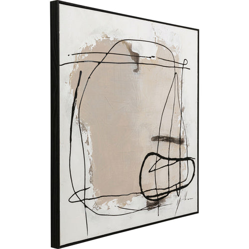 Kare Design Schilderij Frame Dust 100x100cm grijs - vtwonen shop