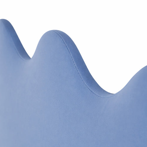 Gestoffeerd hoofdbord met golvende vorm 160x73,5 cm