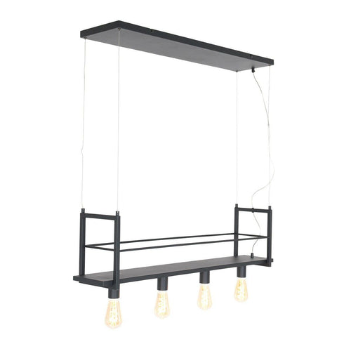 Mexlite hanglamp buckley - 4 lichts - 100x 140 cm - zwart - vtwonen shop