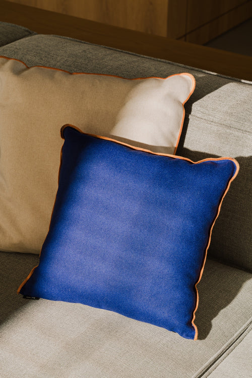 noo.ma DVU Kussen - 40x40 cm - Blueberry Pie & Seashell Beige