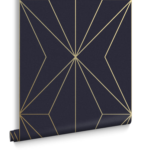 Graham & Brown Vliesbehang - Harmony Navy Gold - 10mx53cm - vtwonen shop