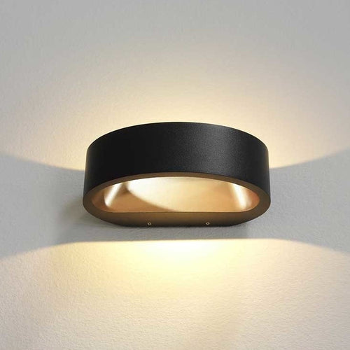 Artdelight wandlamp Sharp - led geïntegreerd – zwart goud