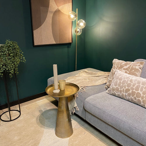 StarFurn Salontafel Daisy - Rond Goud Metaal - 40x40x60cm - vtwonen shop