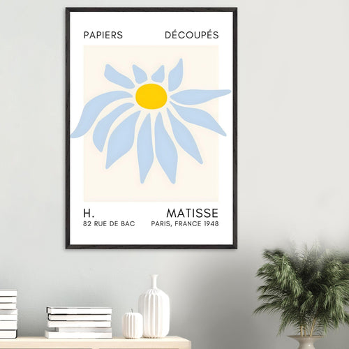 Artfulprints Poster Matisse – Deep sea dance light blue   - 70x100 cm - Blauw
