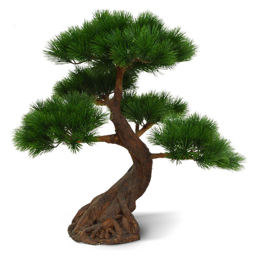 Maxifleur Pinus Bonsai x5 deluxe kunstplant op voet 80cm - UV bestendig