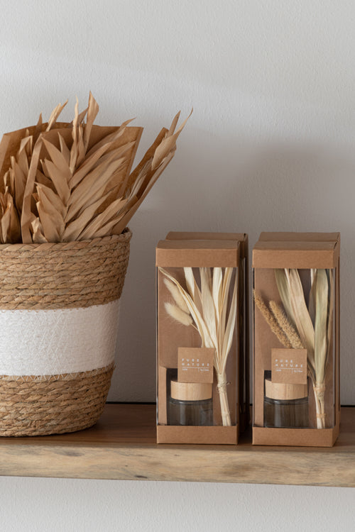 J-Line droogbloemen - Gedroogde Bladeren 2 Stukken - naturel - small - 2 stuks