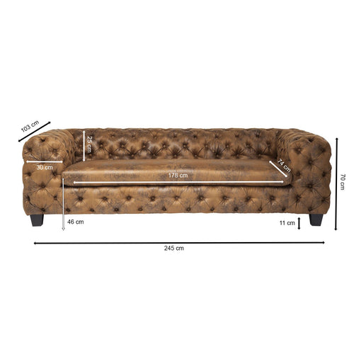 Kare Design Sofa Desire 3-Zits Vintage